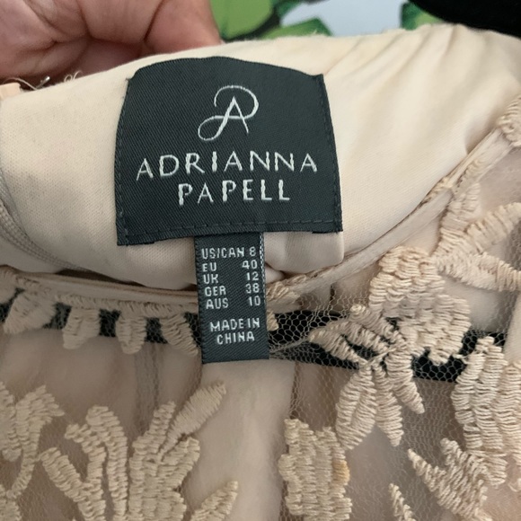 Adrianna Papell Dresses & Skirts - Adrianna Papell size 8 lace nude color dress